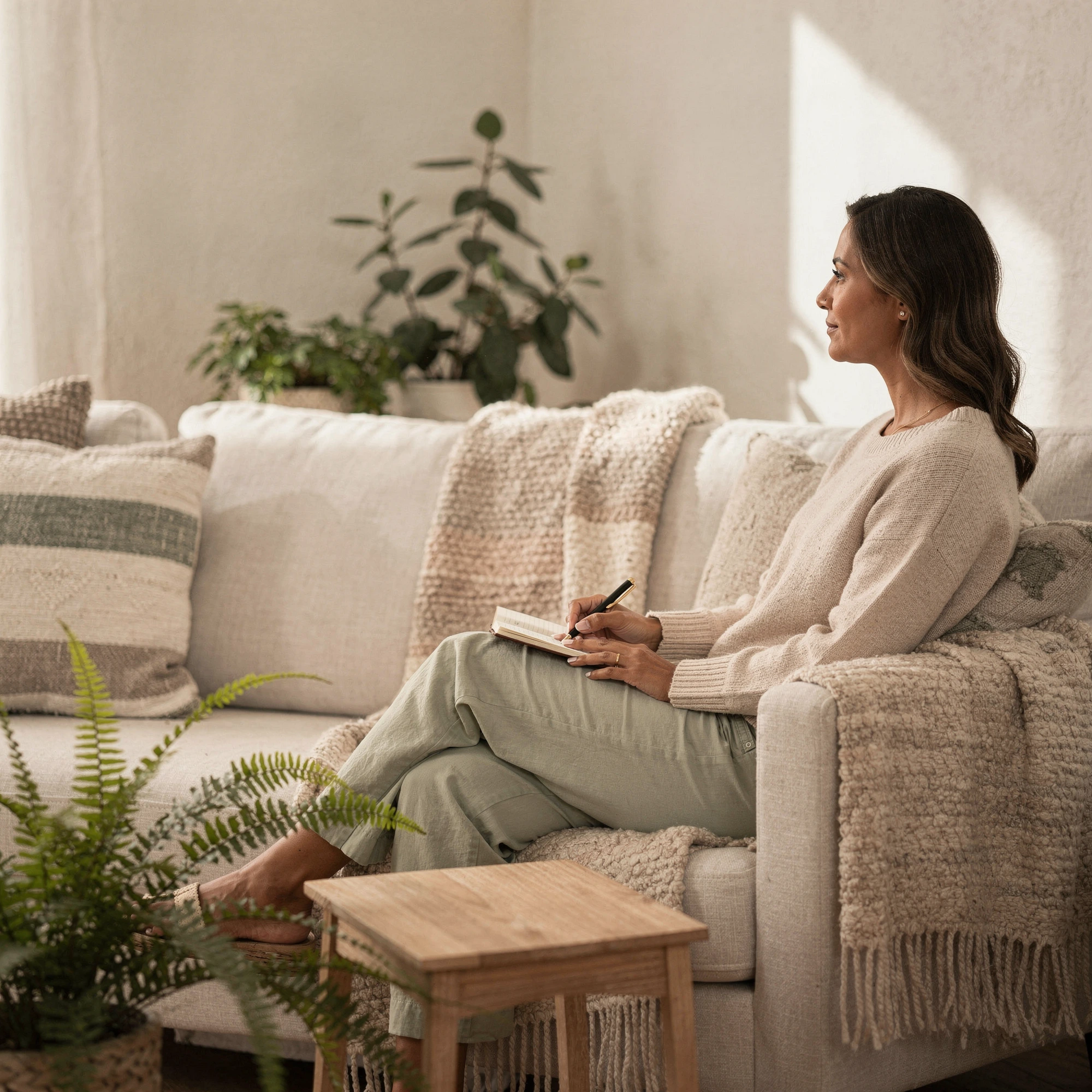 Peaceful moment at home during mental health care in Nolanville, TX
